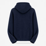Navy Zip Knit Hoodie