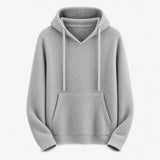 Heather Grey Pullover Knit Hoodie
