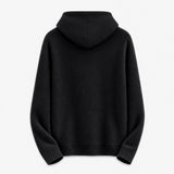 Classic Black Pullover Knit Hoodie