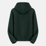 Forest Green Zip Knit Hoodie