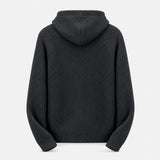 Charcoal Zip Knit Hoodie