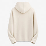 Ivory Cream Pullover Knit Hoodie