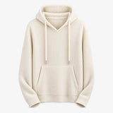 Ivory Cream Pullover Knit Hoodie