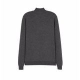 Mörkgrå stickad cardigan med dragkedja