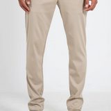 Beige chinos med smal passform